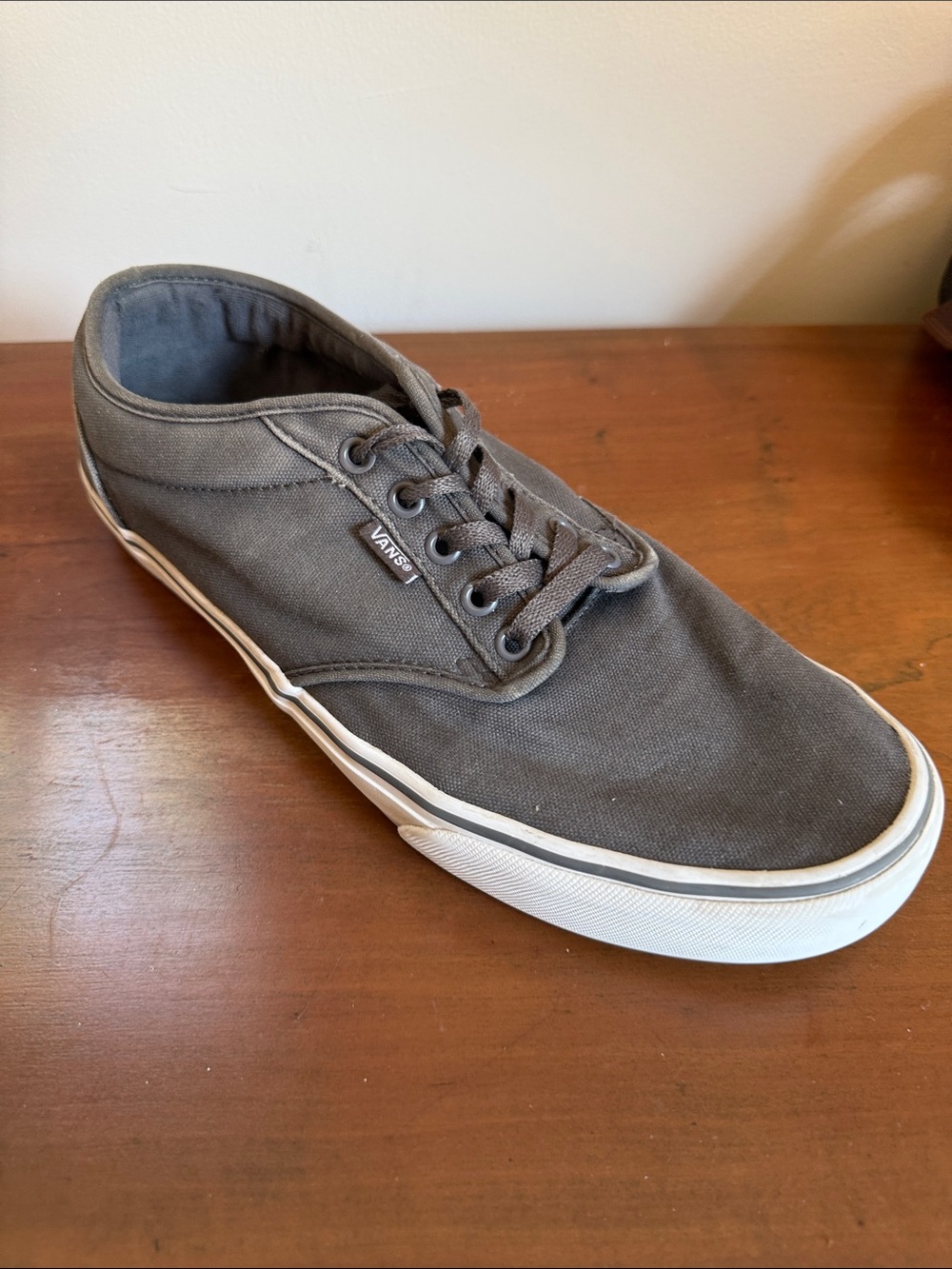 Vans Gray and White Atwood Sneakers, Size 11.5